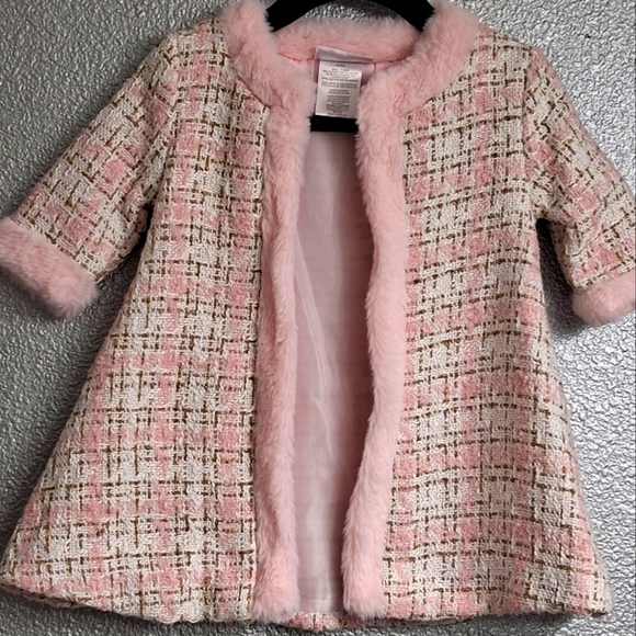 Rare Find Infant's Blueberi Boulevard Open Tweed Coat    Size 6-9mo - Picture 1 of 10